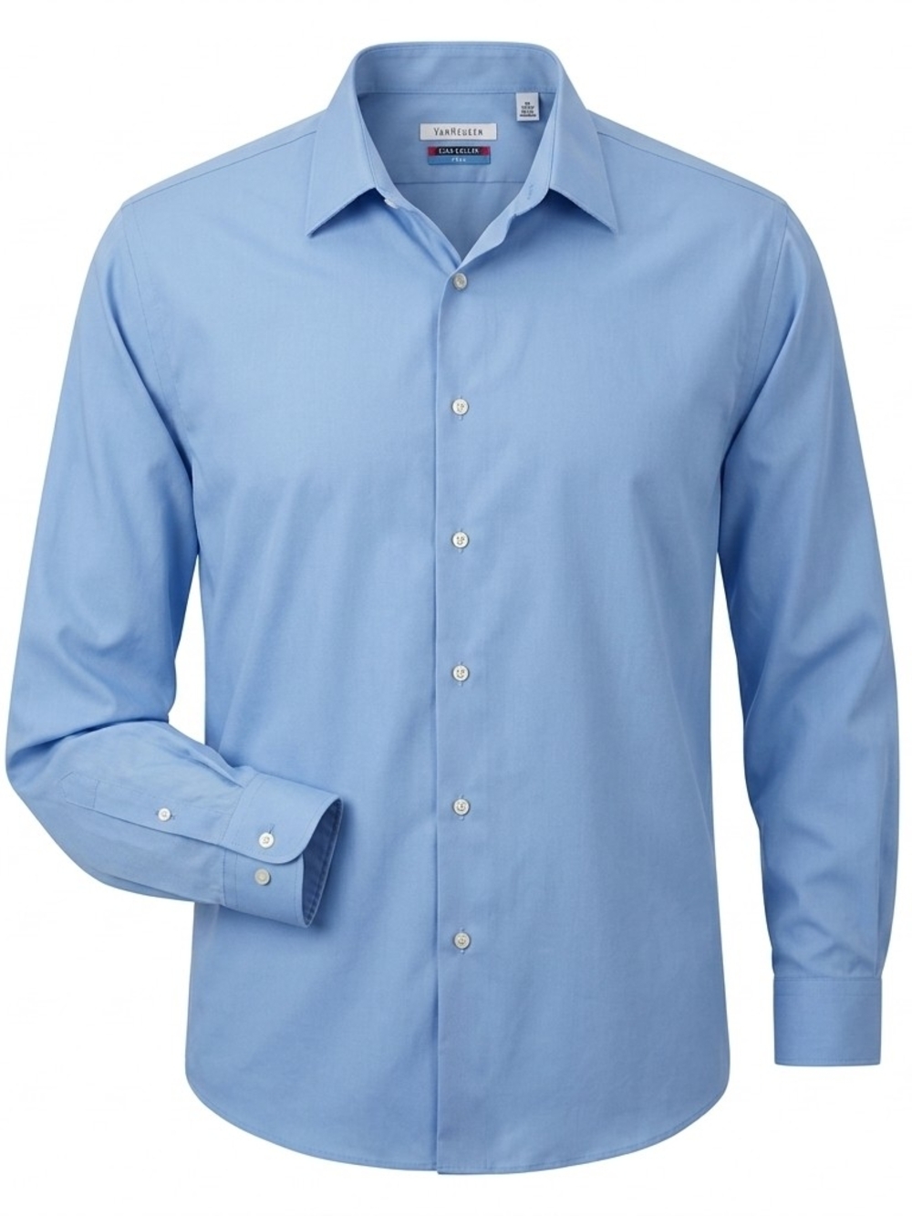 Van Heusen Flex Collar Light Blue Dress Shirt Mens 20 36/37 Tall Big & Tall